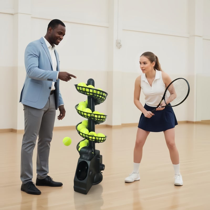 ETG Portable Tennis Ball Machine – 26 Ball Capacity, Adjustable Height, Rechargeable Battery - Image 3